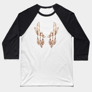 Deer Horn tribal art Baseball T-Shirt